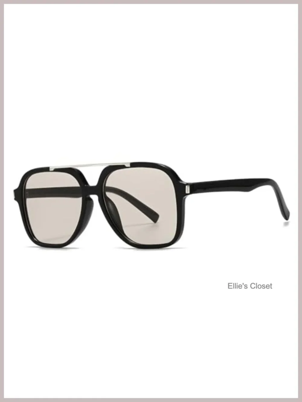 Square Aviator Sunglasses UV400 Plastic Full Frame Unisex